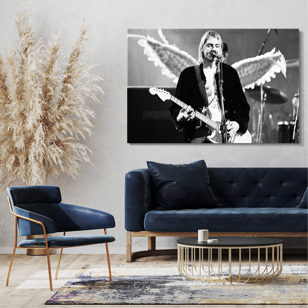 Leinwandbild Kurt Cobain Konzert Nirvana like an Angel Grunge-Legende