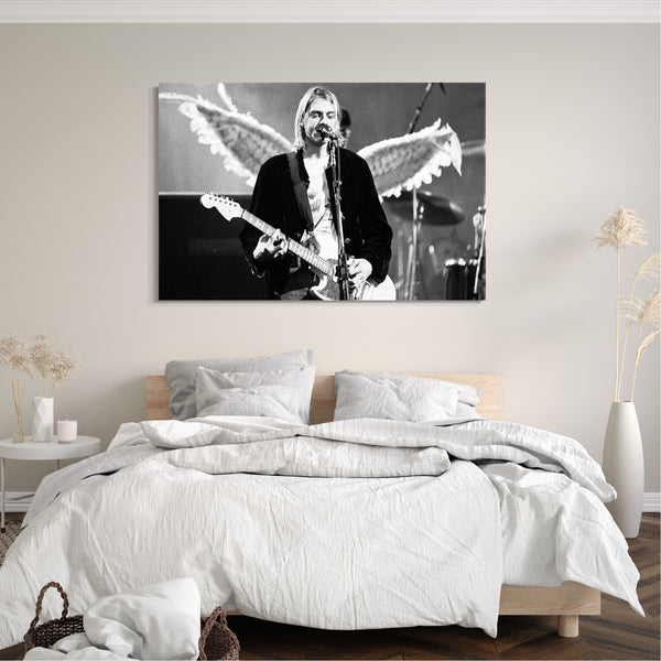 Leinwandbild Kurt Cobain Konzert Nirvana like an Angel Grunge-Legende