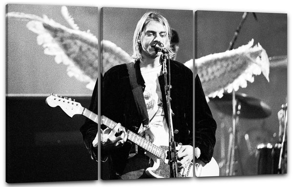 Leinwandbild Kurt Cobain Konzert Nirvana like an Angel Grunge-Legende