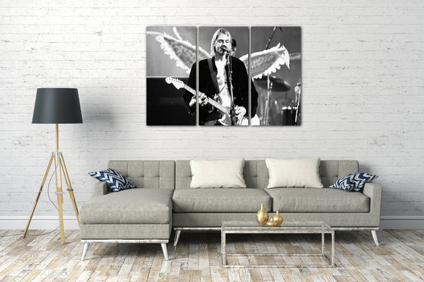 Leinwandbild Kurt Cobain Konzert Nirvana like an Angel Grunge-Legende