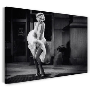 Leinwandbild Marilyn Monroe weisses Kleid fliegt hoch sexy klassische Szene