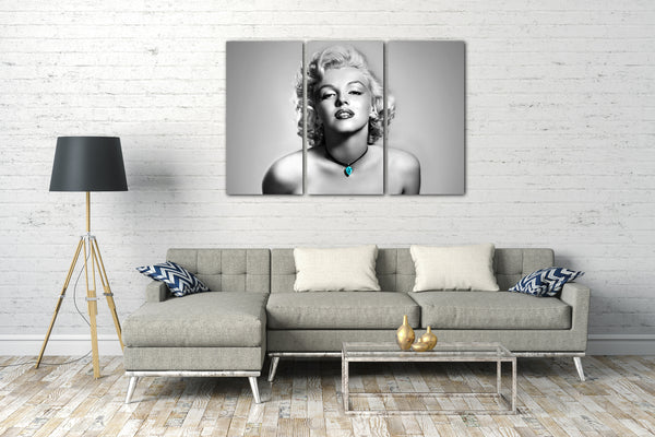 Leinwandbild Marilyn Monroe sexy schulter-frei mit Halskette