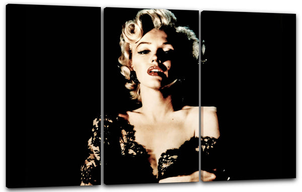Leinwandbild Marilyn Monroe sexy Schulter-frei Kleid mit Stickereien