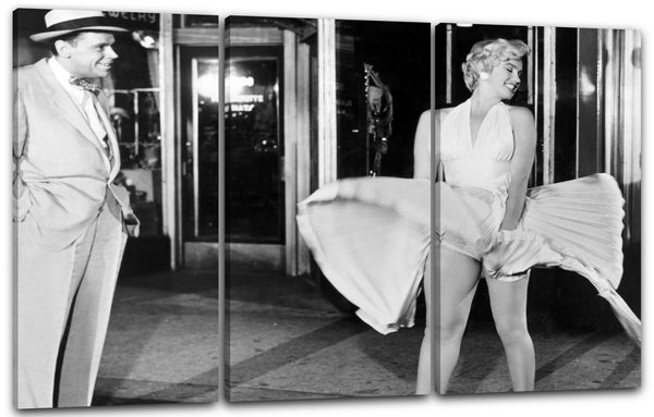 Leinwandbild Marilyn Monroe weisses Kleid fliegt hoch sexy