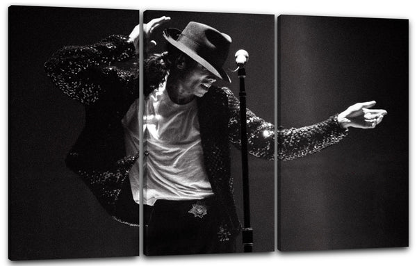 Leinwandbild Michael Jackson Konzert schwarz weiss King of Pop Star Legende