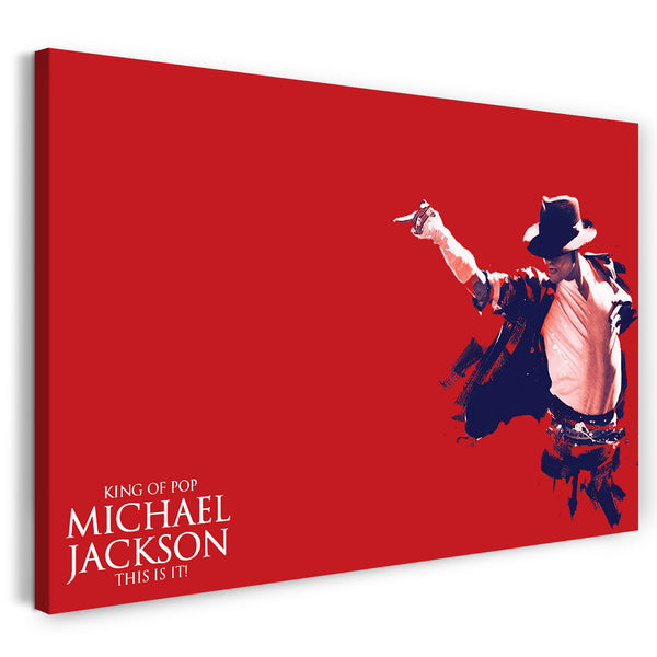 Leinwandbild Michael Jackson King of Pop rot This is it Grafik Legende Star
