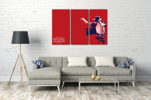 Leinwandbild Michael Jackson King of Pop rot This is it Grafik Legende Star