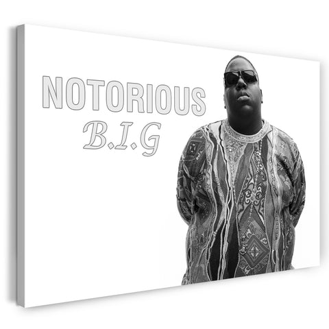 Leinwandbild Notorious BIG Biggie Smalls Rapper mit Kette Sonnenbrille
