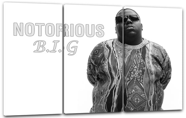 Leinwandbild Notorious BIG Biggie Smalls Rapper mit Kette Sonnenbrille