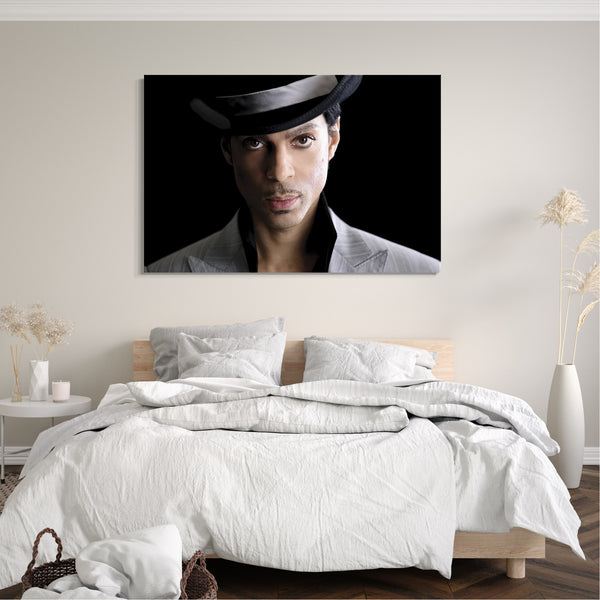 Leinwandbild Prince cool mit Hut und Sakko Legends never die