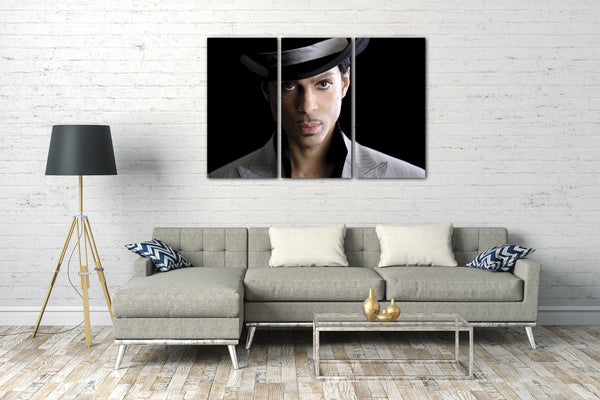 Leinwandbild Prince cool mit Hut und Sakko Legends never die