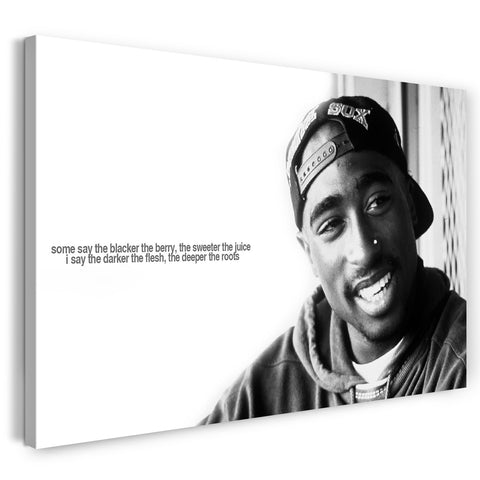 Leinwandbild Tupac 2Pac Shakur cooler Spruch Zitat Baseball-Cap Kapuzen-Pulli