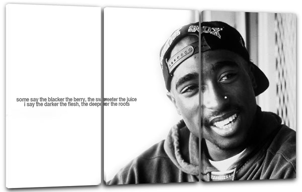 Leinwandbild Tupac 2Pac Shakur cooler Spruch Zitat Baseball-Cap Kapuzen-Pulli