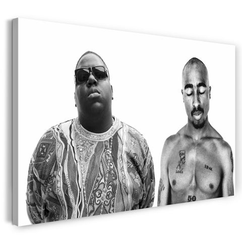 Leinwandbild Tupac 2Pac Shakur mit Notorious B.I.G. Biggie Smalls