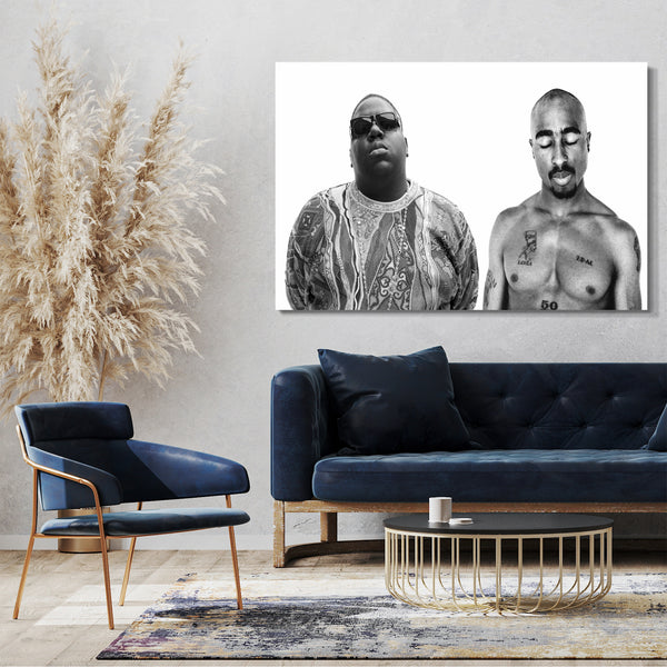 Leinwandbild Tupac 2Pac Shakur mit Notorious B.I.G. Biggie Smalls