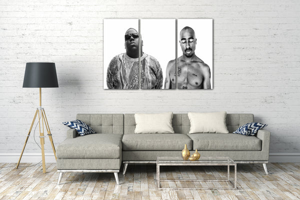 Leinwandbild Tupac 2Pac Shakur mit Notorious B.I.G. Biggie Smalls