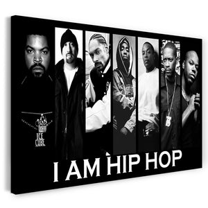 Leinwandbild Hip Hop Legends Kollage Tupac 2Pac Shakur, Ice Cube, Snoop Dogg, Dr. Dre