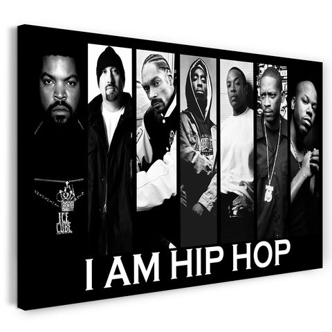 Leinwandbild Hip Hop Legends Kollage Tupac 2Pac Shakur, Ice Cube, Snoop Dogg, Dr. Dre