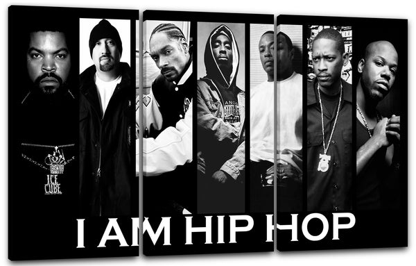 Leinwandbild Hip Hop Legends Kollage Tupac 2Pac Shakur, Ice Cube, Snoop Dogg, Dr. Dre