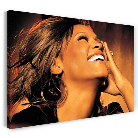 Leinwandbild Whitney Houston lachend anmutig Legends Never Die