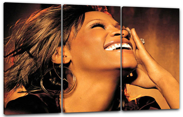 Leinwandbild Whitney Houston lachend anmutig Legends Never Die