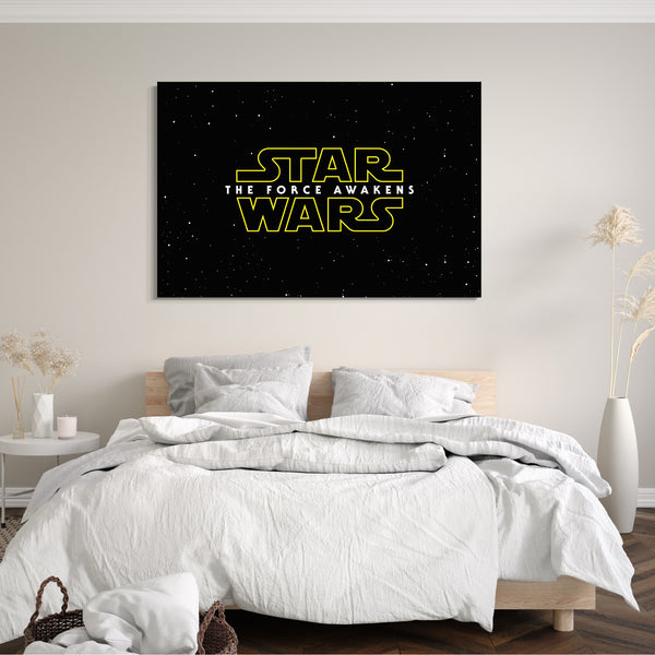 Leinwandbild Star Wars Titelschrift Logo