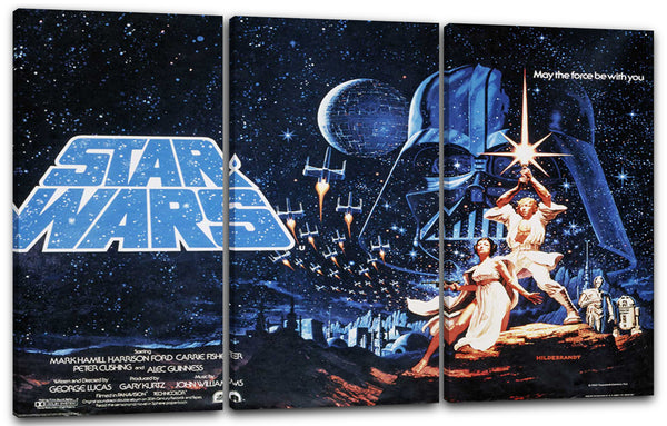Leinwandbild Star Wars Motiv aus altem Filmplakat