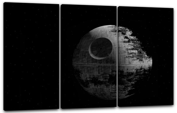Leinwandbild Star Wars Todesstern schwarzer Hintergrund