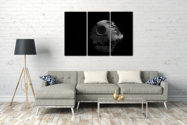 Leinwandbild Star Wars Todesstern schwarzer Hintergrund