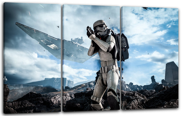 Leinwandbild Star Wars Stormtrooper vor Sternenzerstörer