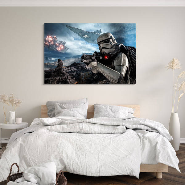Leinwandbild Star Wars Stormtrooper Gewehr Sternzerstörer