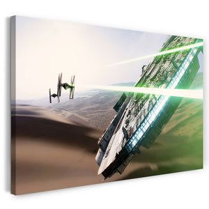 Leinwandbild Star Wars Millennium Falcon Tie Fighter