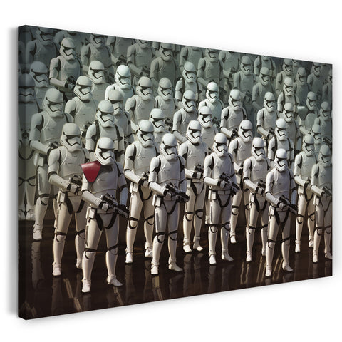 Leinwandbild Star Wars Stormtrooper Hundertschaft mit Gewehren
