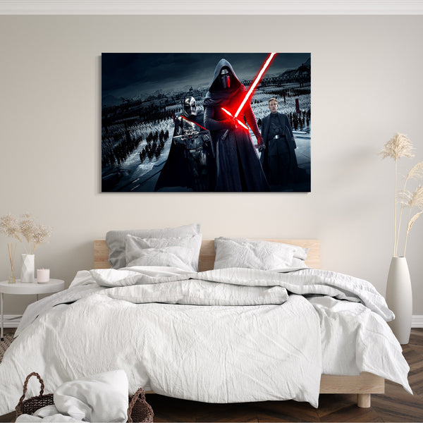 Leinwandbild Star Wars Kylo Ren Laserschwert Stormtrooper