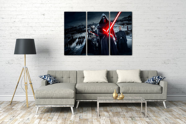 Leinwandbild Star Wars Kylo Ren Laserschwert Stormtrooper