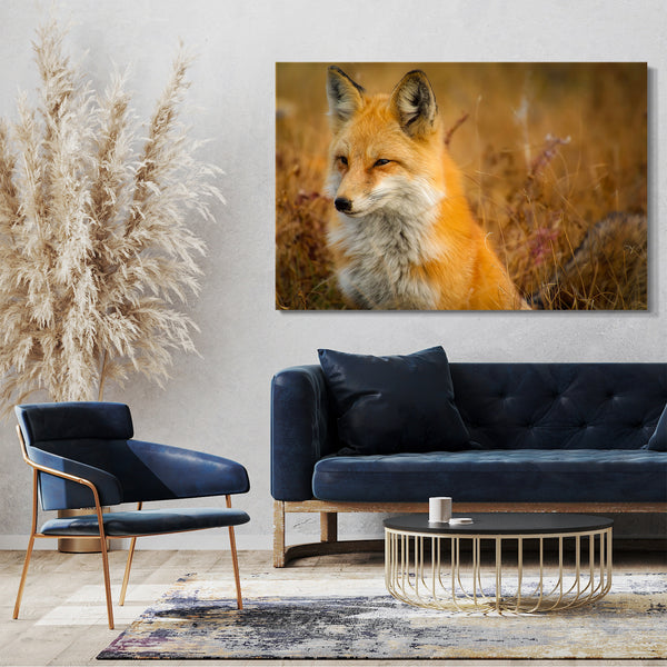Leinwandbild Tier-Bilder Natur Wildnis Wald Landschaft Fuchs sieht aus wie Akita Inu