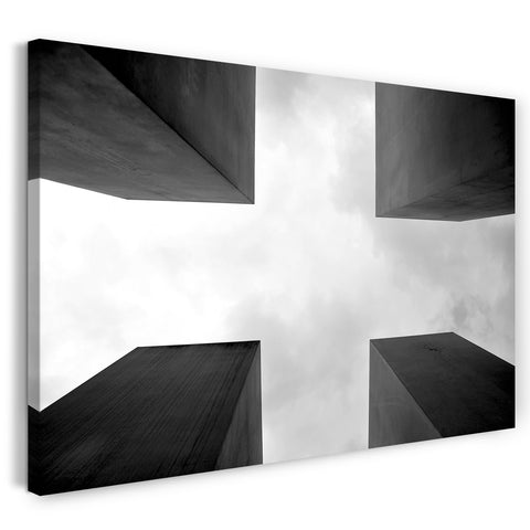 Leinwandbild Abstrakt Architektur Hochhäuser von unten