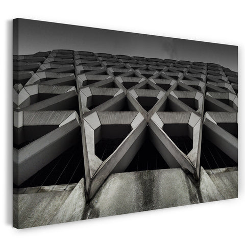 Leinwandbild Abstrakt Architektur Fassade mit Struktur