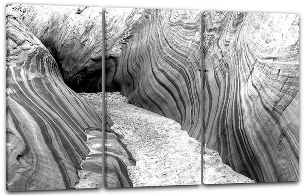 Leinwandbild Abstrakte Gesteins- und Bergformation Durchgang