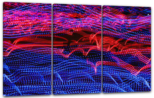 Leinwandbild Lichtspiel Nachts pink blau wunderschön