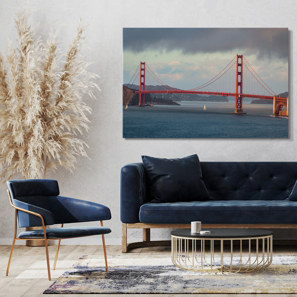 Leinwandbild Golden Gate Bridge Blick von größerer Entfernung