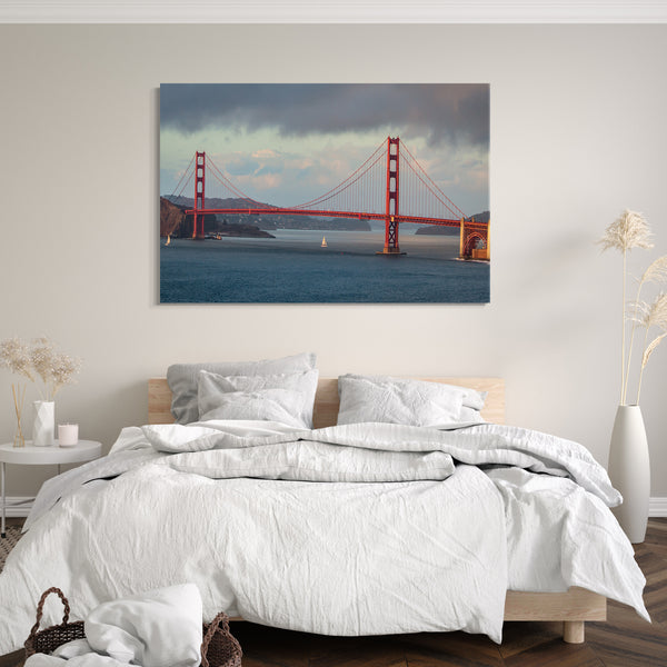Leinwandbild Golden Gate Bridge Blick von größerer Entfernung