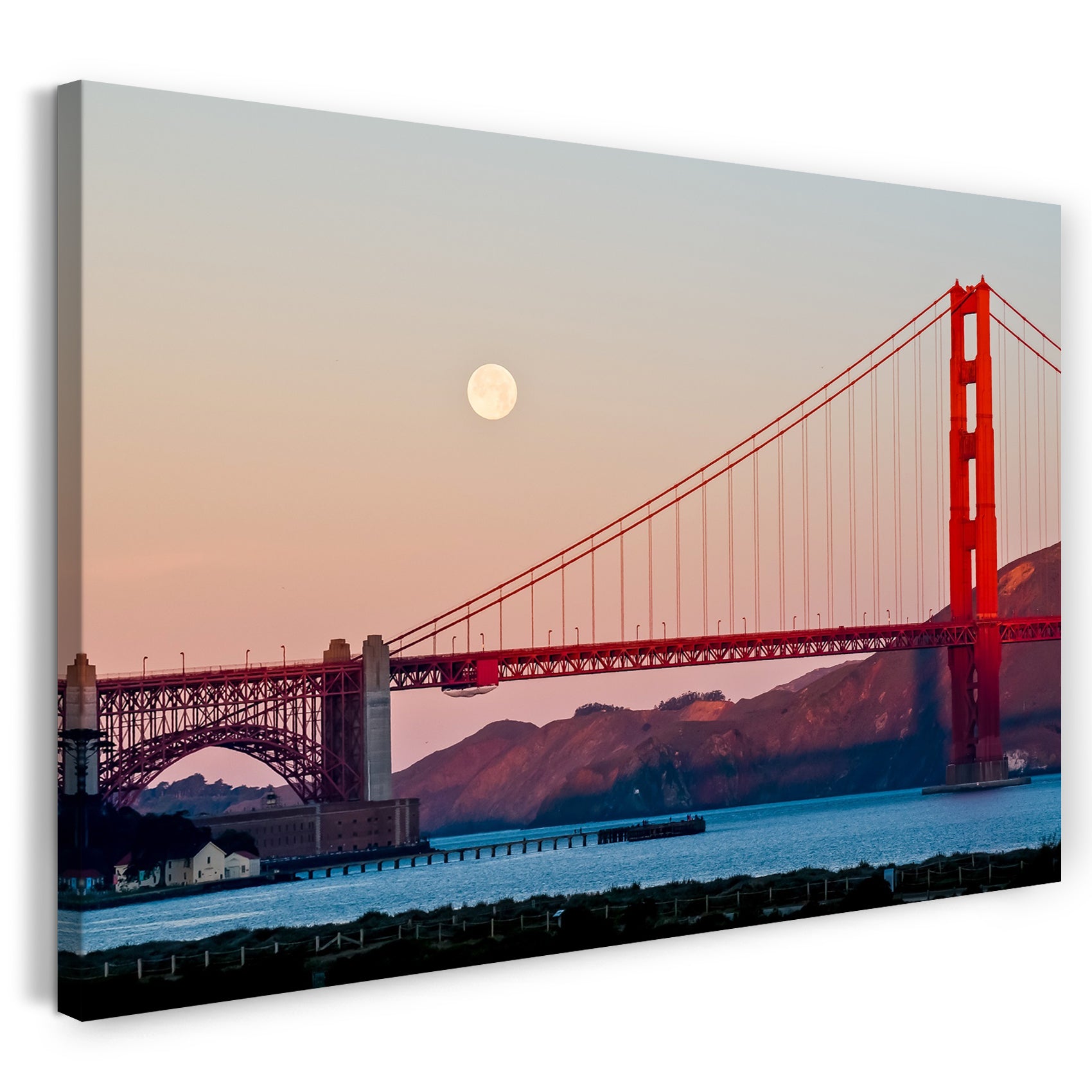 Leinwandbild Golden Gate Bridge Blick von unten