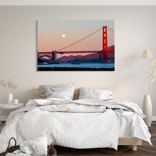 Leinwandbild Golden Gate Bridge Blick von unten