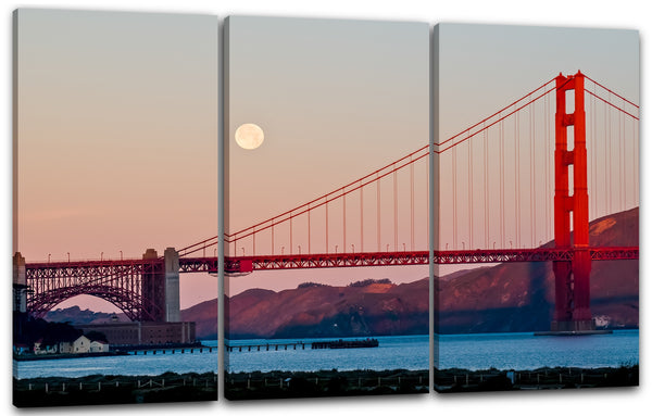 Leinwandbild Golden Gate Bridge Blick von unten