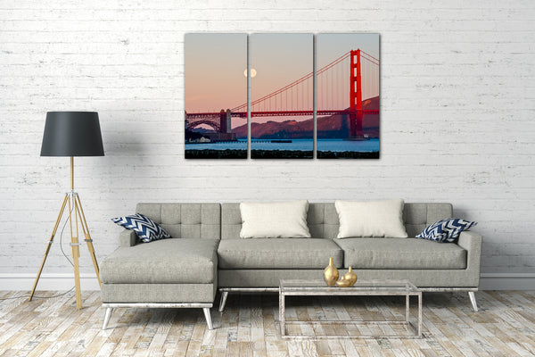 Leinwandbild Golden Gate Bridge Blick von unten