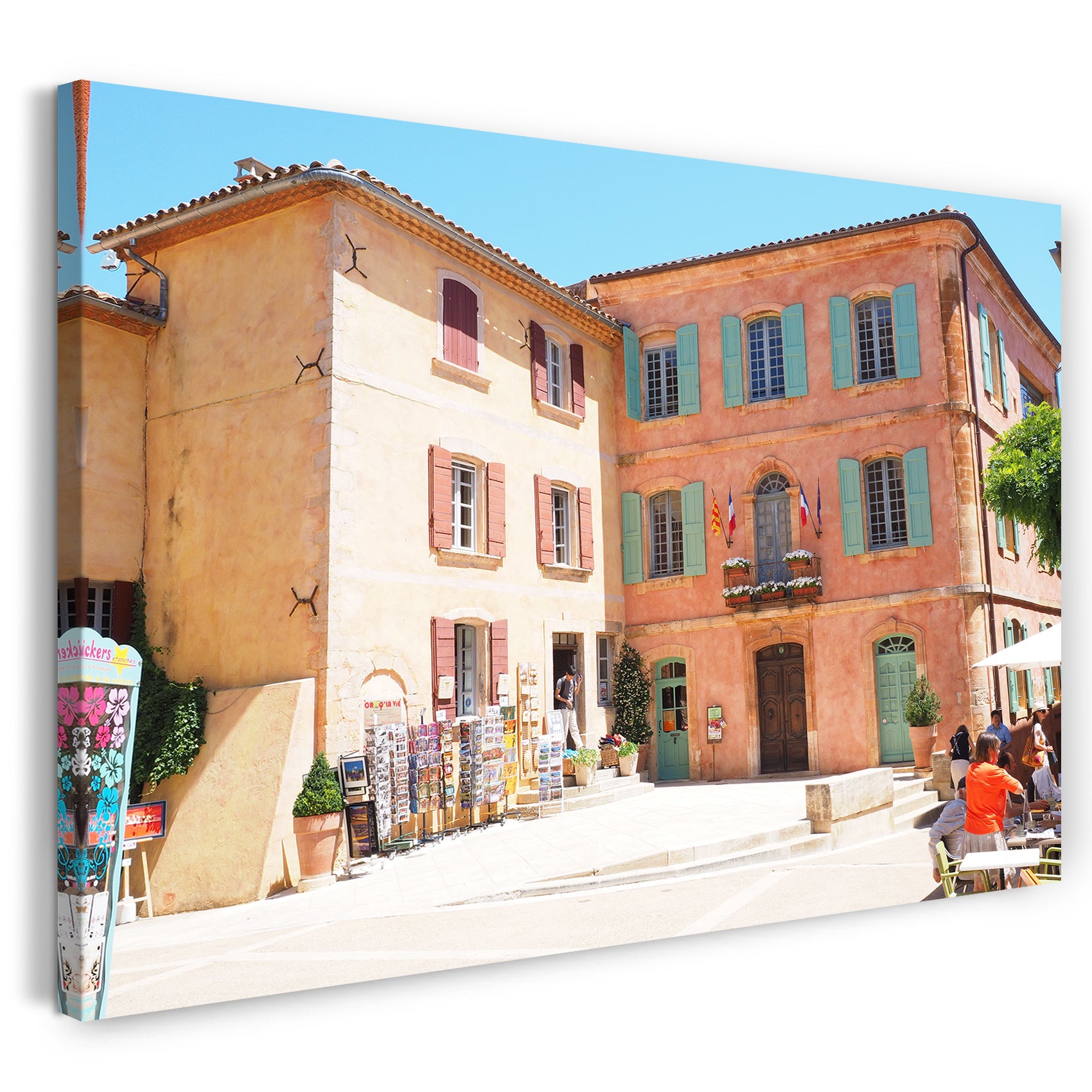 Leinwandbild schönes Haus mit Mittelmeer-Flair
