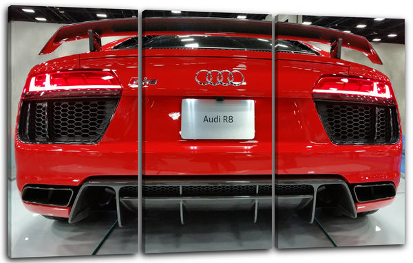 Leinwandbild Auto Bilder Sportwagen rot hinten