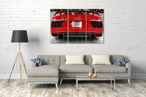 Leinwandbild Auto Bilder Sportwagen rot hinten