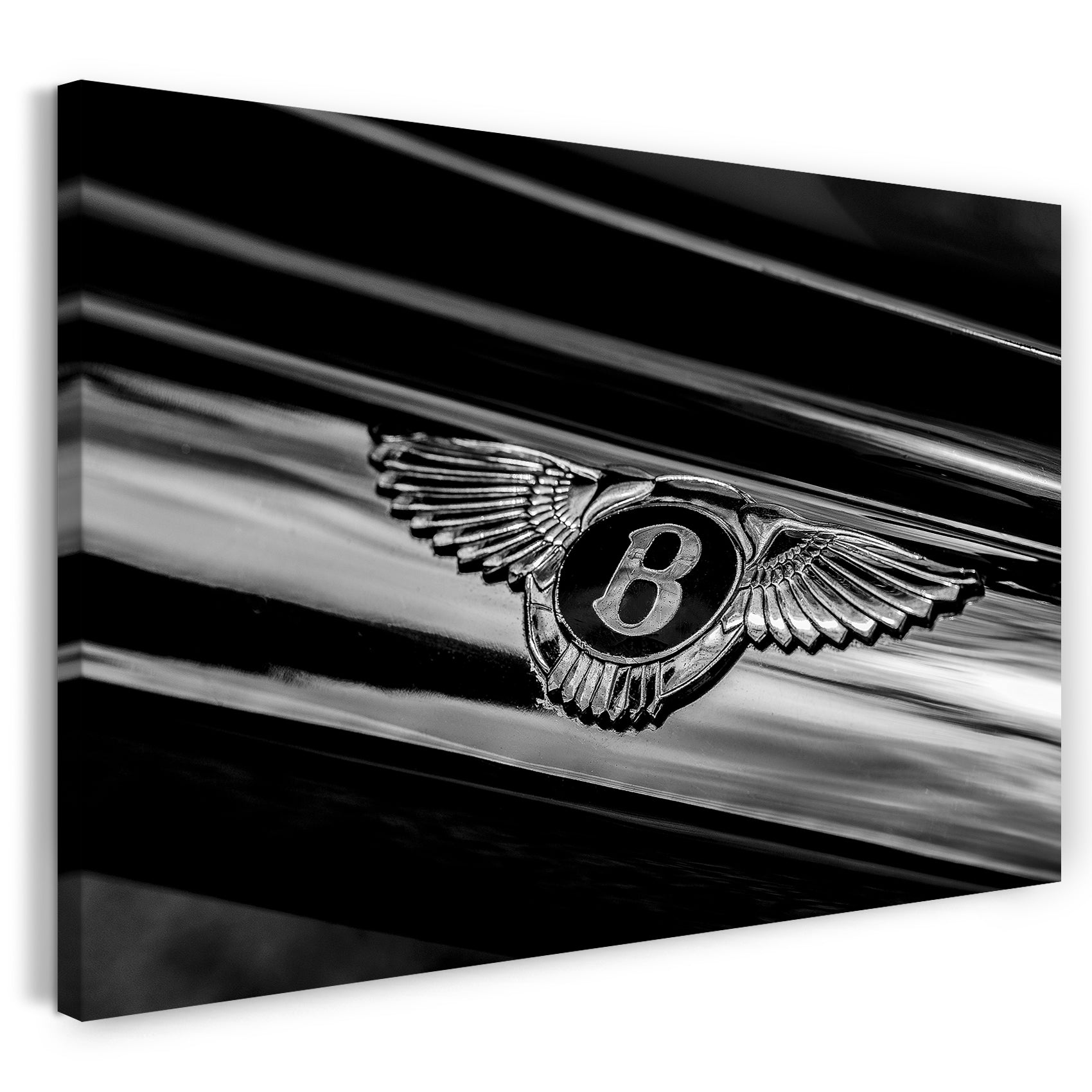 Leinwandbild Edlers Bentley Logo als Nahaufnahme